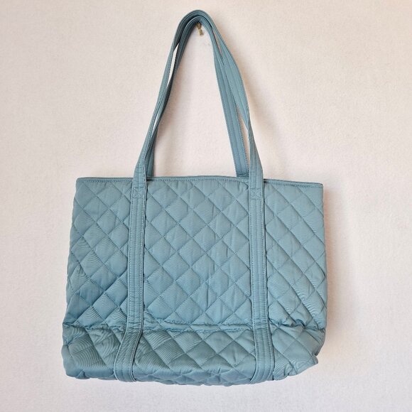 NWT VERA BRADLEY Performance Twill Tote Water Repellent Blue Oar Large 14"x19" - Picture 4 of 12